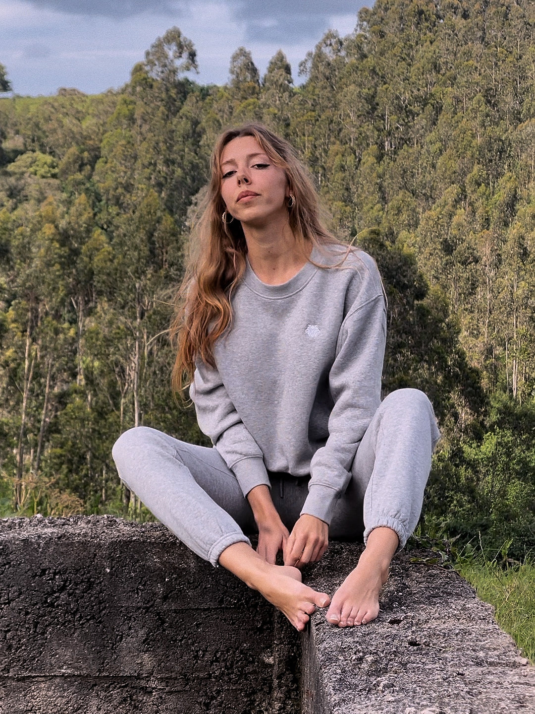 Womens Ronin Track Pants - Marle Grey / White