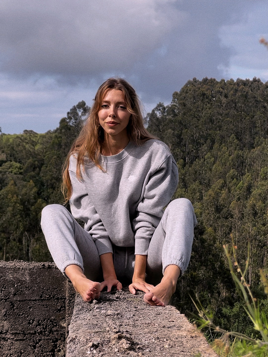 Womens Ronin Track Pants - Marle Grey / White