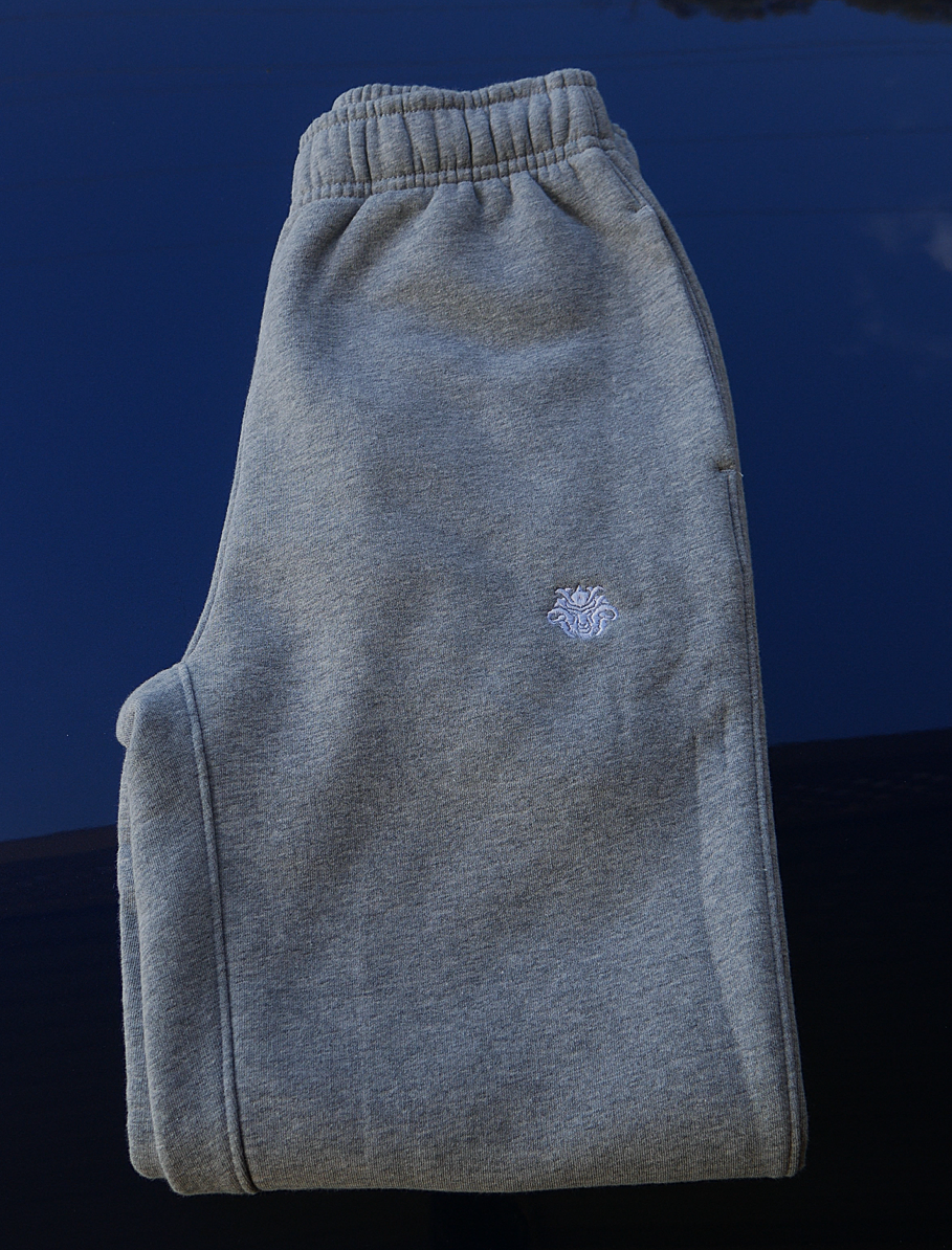 Womens Ronin Track Pants - Marle Grey / White