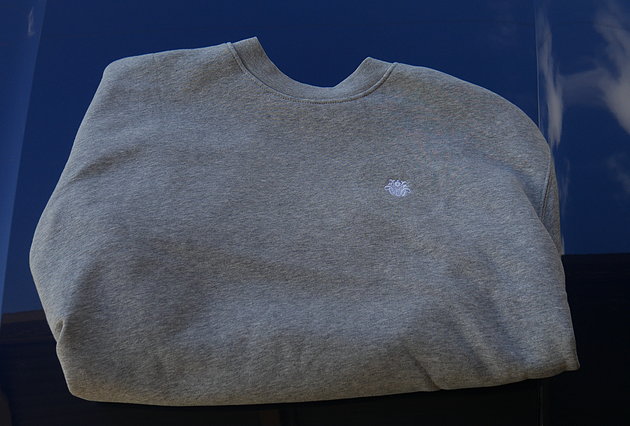 Womens Ronin Crew Jumper - Marle Grey / White